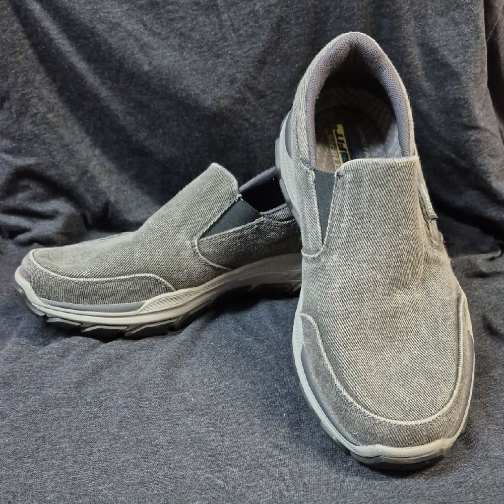 Skechers Men's 11 Charcoal Goodyear Relaxed Fit Pull Ons